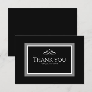 Black and white thank you card
