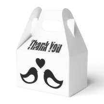 Black And White Thank You Lovebirds Wedding Party
