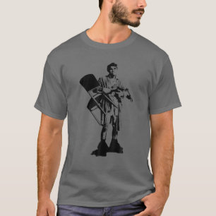Black And White The Man Holds The Chair Design Jer T-Shirt
