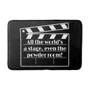 Black and White Theatre Drama Bath Decor Mat