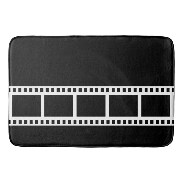 Black and White Theatre Drama Bath Decor Mat (Front)