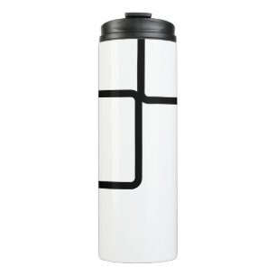  Black and white Thermal Tumbler