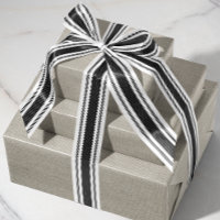 Black and White Ticking Tape Ribbon