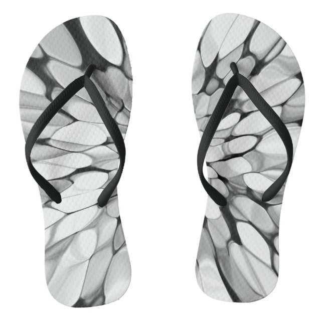 Black and white Tie-dye Jandals (Footbed)