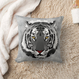 Black And White Tiger Cushion