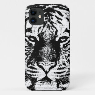 Black and White Tiger Face Case-Mate iPhone Case
