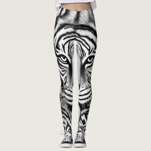 Black and White Tiger Leggings