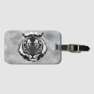 Black And White Tiger Luggage Tag