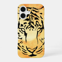 Black and White Tiger Silhouette