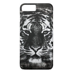 Black and White Tiger Vintage Case-Mate iPhone Case
