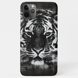 Black and White Tiger Vintage Case-Mate iPhone Case