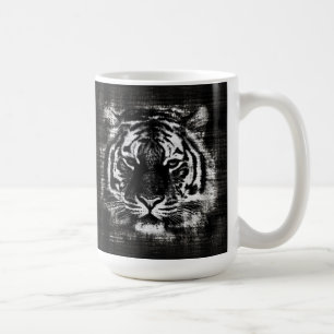 Black and White Tiger Vintage Mug