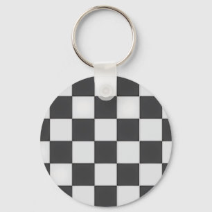 Black and white tiled Floor surface Key Ring