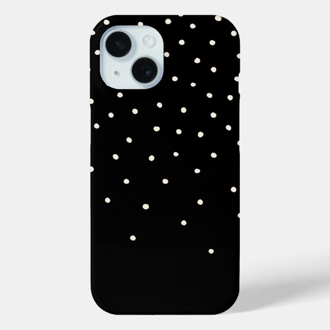 Black and White Tiny Polka Dot Handmade Irregular  Case-Mate iPhone Case (Back)