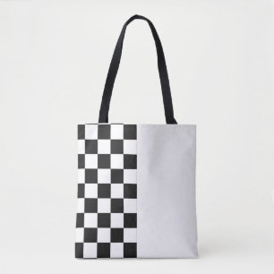 Black and white tote bag
