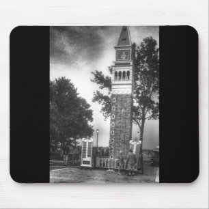 Black And White Tower Mouse Pad