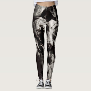 Black and White Tree Bark Leggings