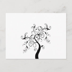 Black And White Tree Of Life Postcard
