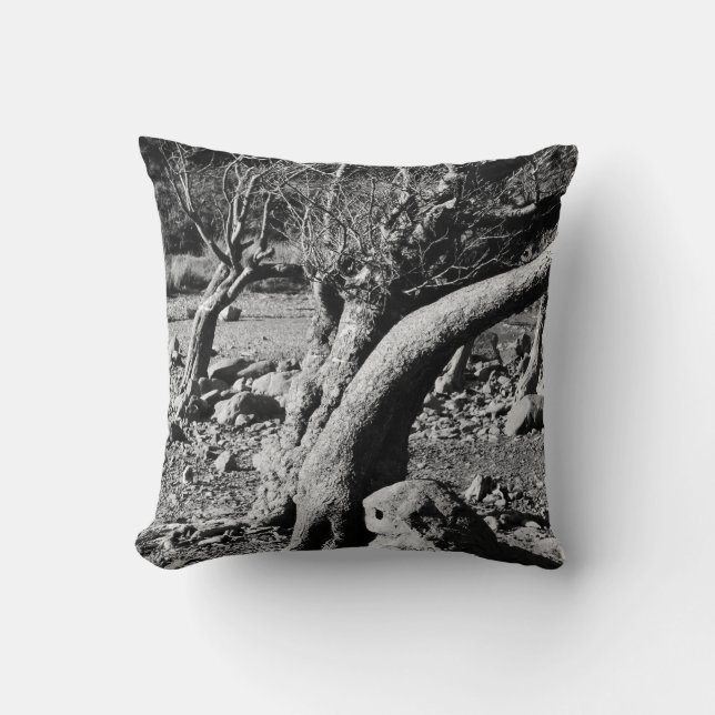 BLACK AND WHITE TREES    CUSHION (Front)