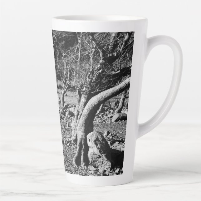 BLACK AND WHITE TREES    LATTE MUG (Right)