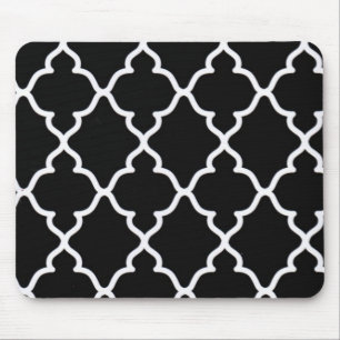 Black and White Trellis...mousepad Mouse Pad