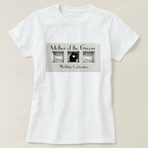 Black and White, Trendy Mother of the Groom T-Shirt