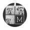 Black and White Trendy Photo Collage with Monogram