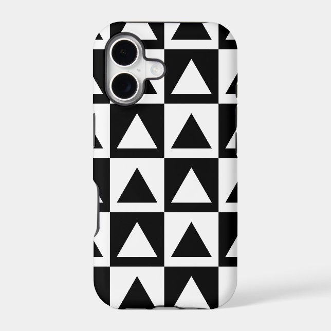 Black and White triangle geometric shape pattern (Back)