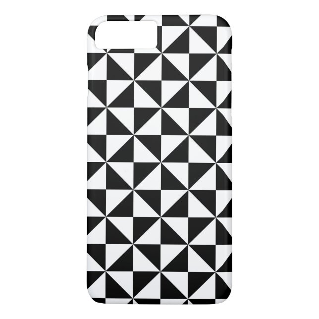 Black And White Triangle Pattern Case-Mate iPhone Case (Back)