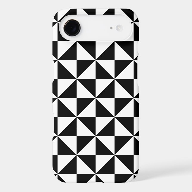 Black And White Triangle Pattern Case-Mate iPhone Case (Back)