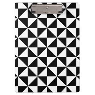 Black And White Triangle Pattern Clipboard