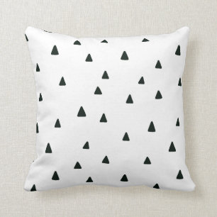 Black and White Triangles Pillow