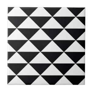 Black and White Triangles Tile
