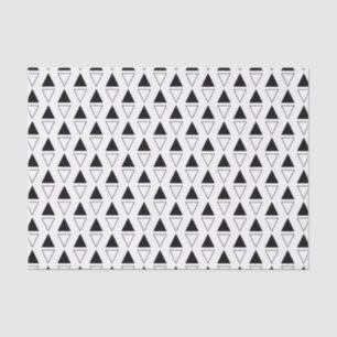 Black and White Triangles Tissue Paper