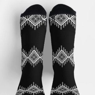 Black and White Tribal Art Socks