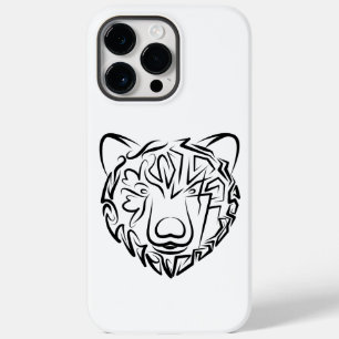 Black and White Tribal Bear Case-Mate iPhone 14 Pro Max Case