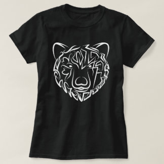 Black and White Tribal Bear T-Shirt