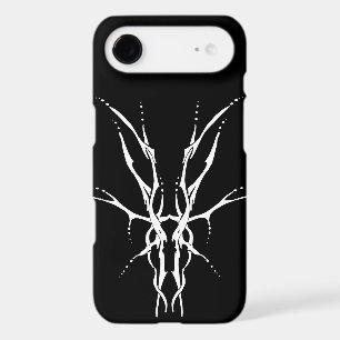 Black and White Tribal Deer Skull Hunting Design
