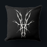 Black and White Tribal Deer Skull Hunting Design Cushion<br><div class="desc">Make a bold statement with this unique, intricately detailed Deer Skull Tribal Design. Featuring a striking black and white image, this artwork reimagines the classic hunting trophy with a dark, modern edge. Perfect for deer hunters looking for gear that stands out from the traditional camo, this "scary-cool" tribal aesthetic adds...</div>