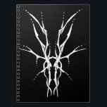 Black and White Tribal Deer Skull Hunting Design Spiral Notebook<br><div class="desc">Make a bold statement with this unique, intricately detailed Deer Skull Tribal Design. Featuring a striking black and white image, this artwork reimagines the classic hunting trophy with a dark, modern edge. Perfect for deer hunters looking for gear that stands out from the traditional camo, this "scary-cool" tribal aesthetic adds...</div>
