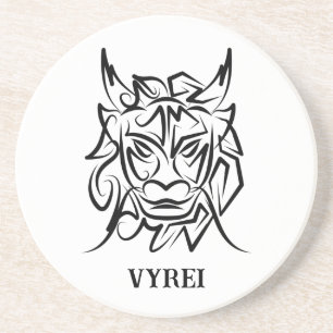 Black and White Tribal Dog Coaster