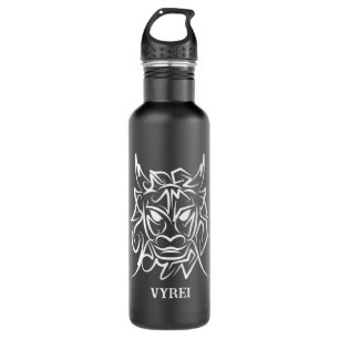 Black and White Tribal Dragon 710 Ml Water Bottle