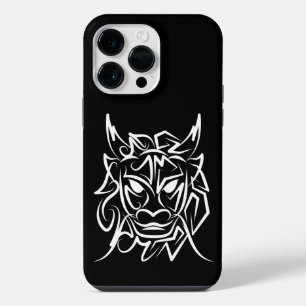 Black and White Tribal Dragon iPhone 14 Pro Max Case