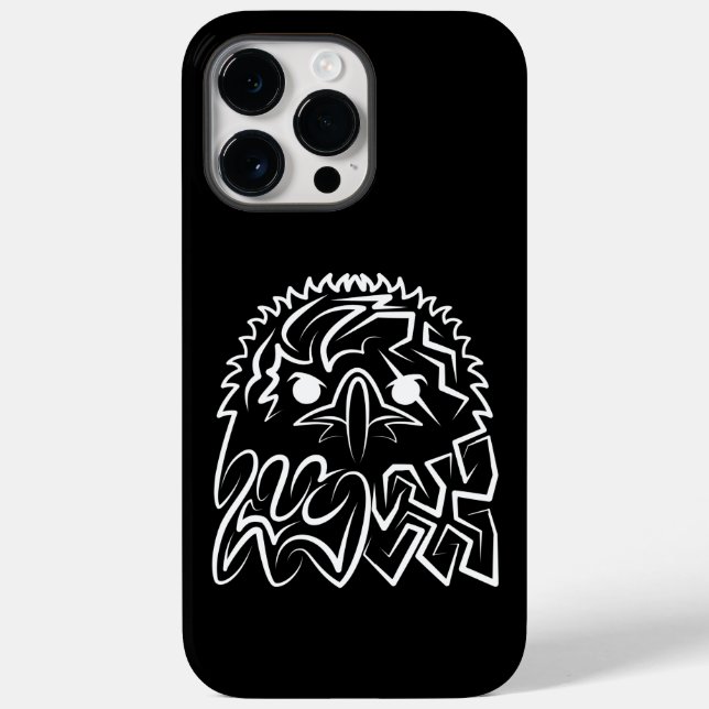 Black and White Tribal Eagle Case-Mate iPhone Case (Back)