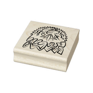 Black and White Tribal Eagle Rubber Stamp