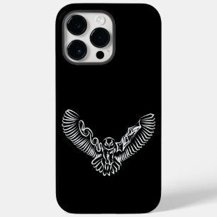 Black and White Tribal Flying Owl Case-Mate iPhone 14 Pro Max Case