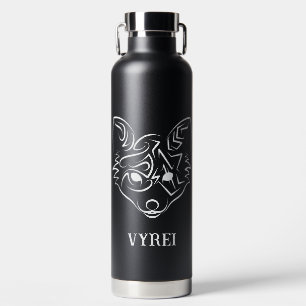 Black and White Tribal Fox Water Bottle