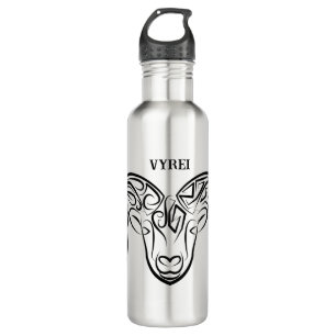 Black and White Tribal Goat / Sheep 710 Ml Water Bottle
