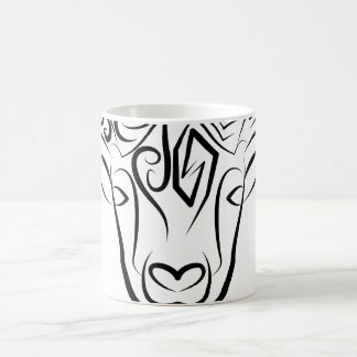 Black and White Tribal Goat / Sheep Coffee Mug