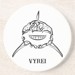 Black and White Tribal Great White Shark Coaster